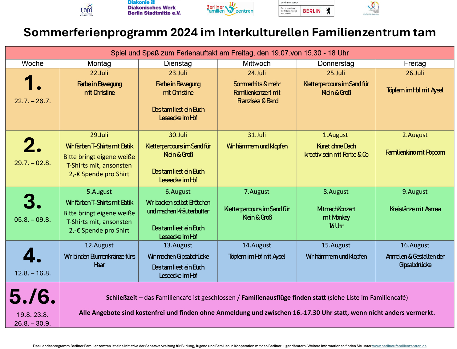 2024 Sommerferienprogramm tam